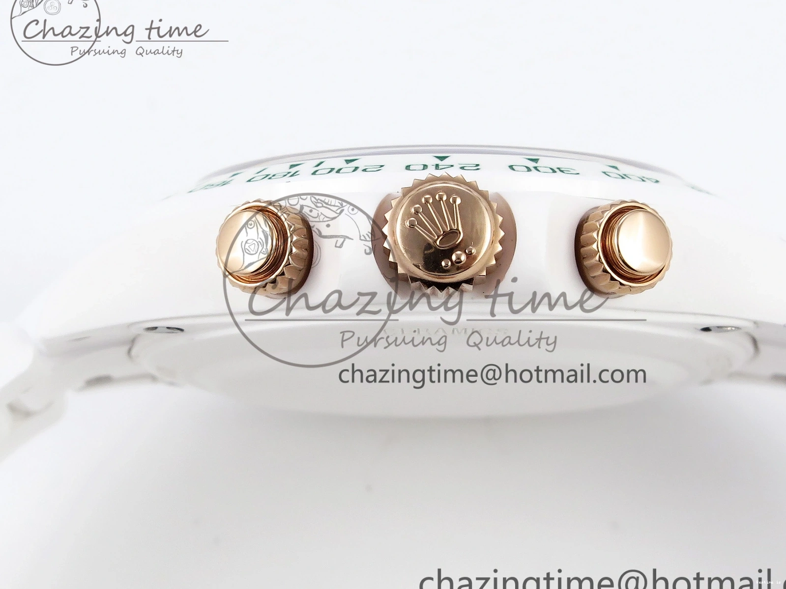 1220 MoistureWicking Daytona AET White Ceramic Case and Bracelet Green Dial SA4130 V 1891